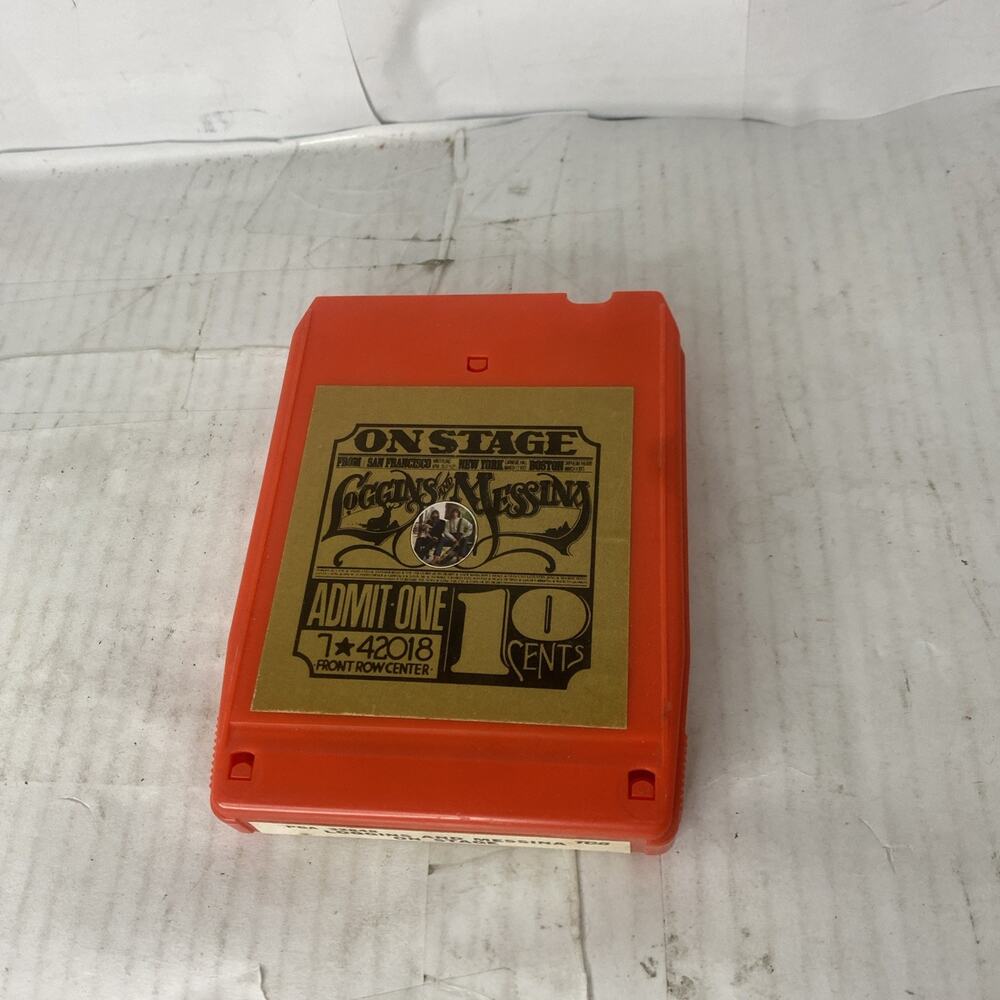 Vintage 8 Track Tape Loggins & Messina - On Stage - Orange
